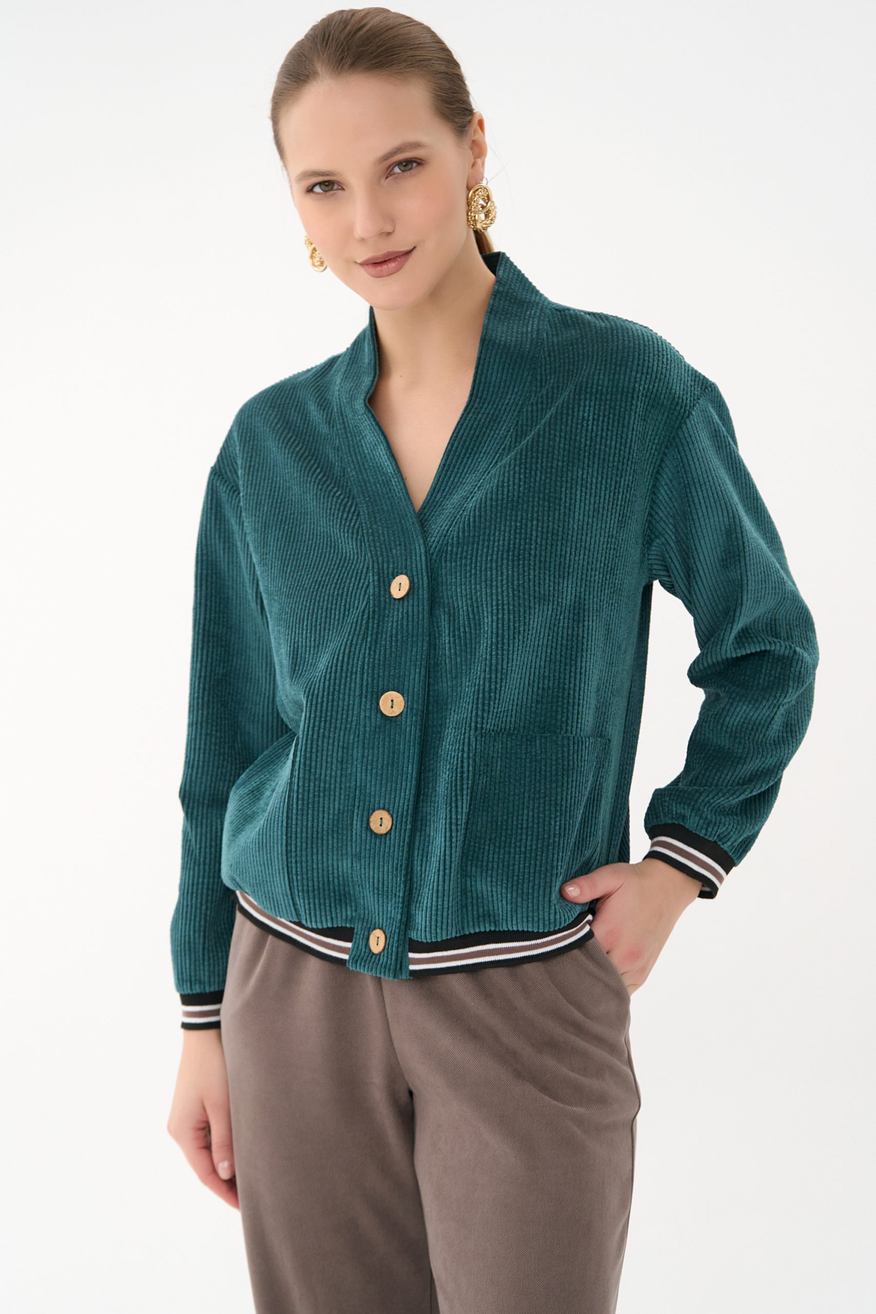 СТ. ЦЕНА 1340 руб//Бомбер Лэйб (бирюза)