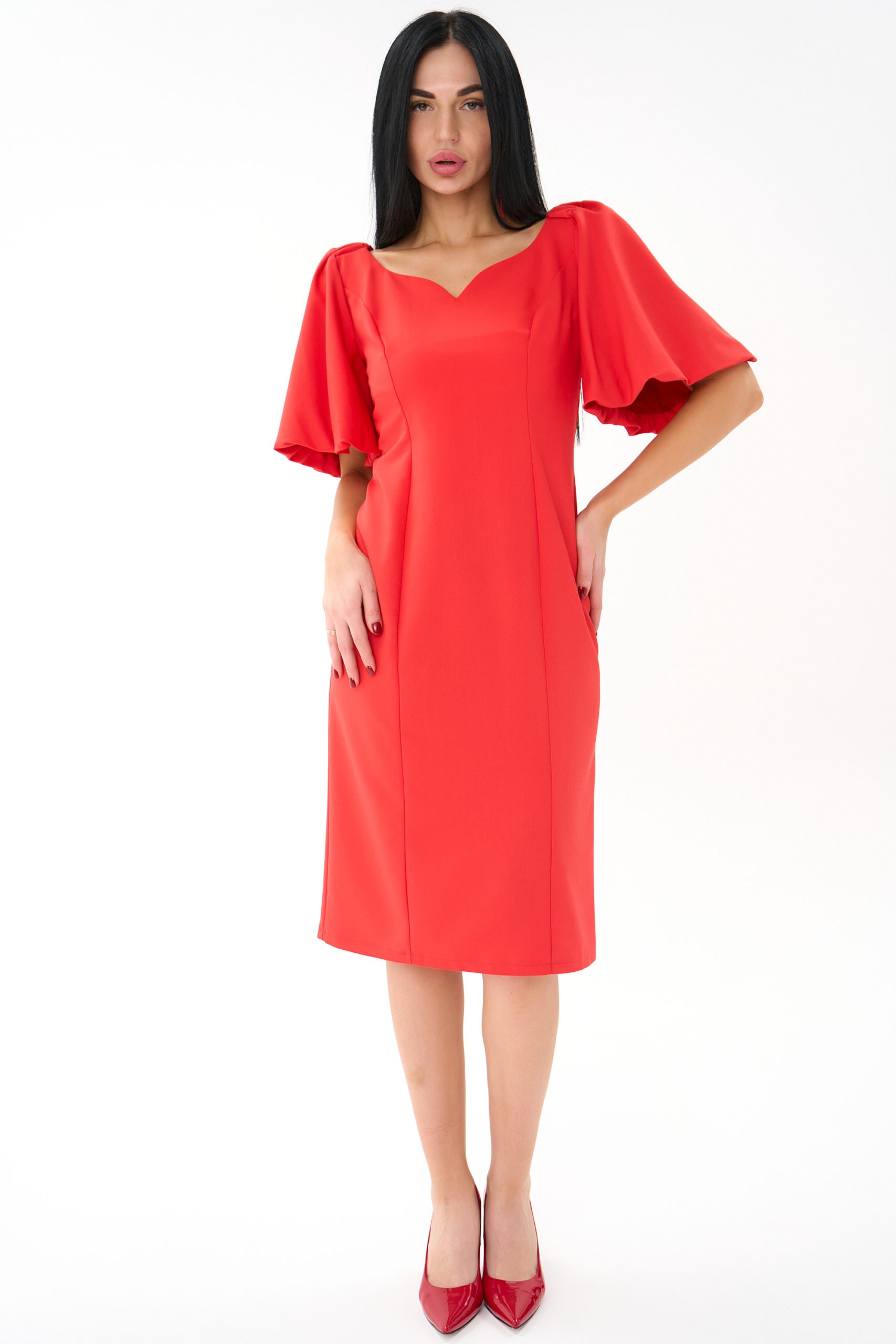СТ. ЦЕНА 1600 руб//Платье Вирджиния (алый)