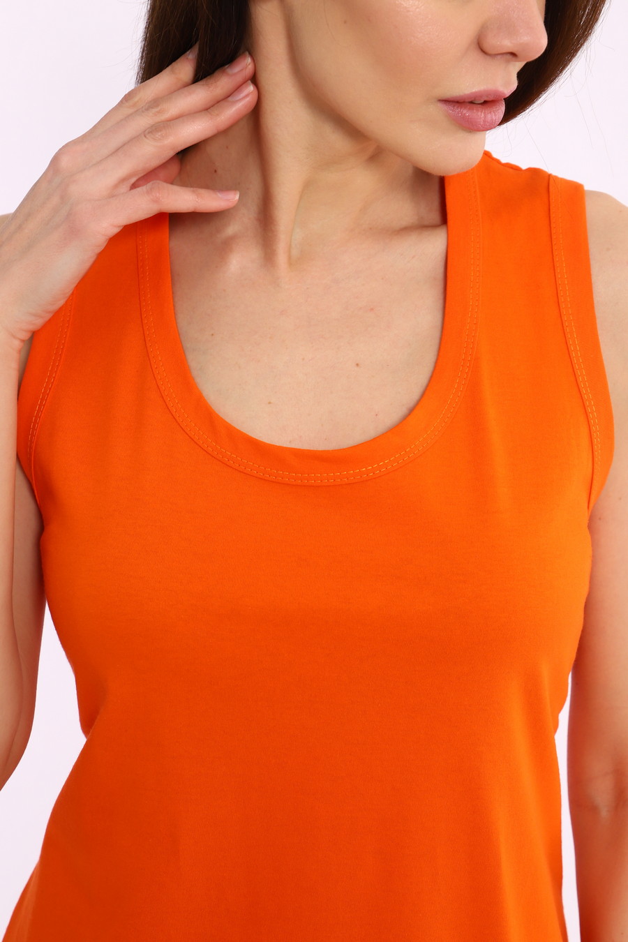 Ночная сорочка женская из кулирки Машенька оранжевый