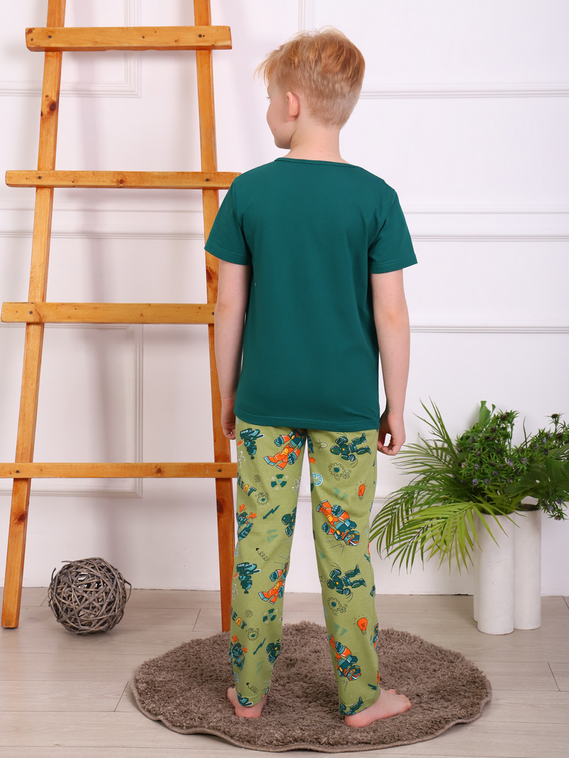 Брюки детские из кулирки роботы