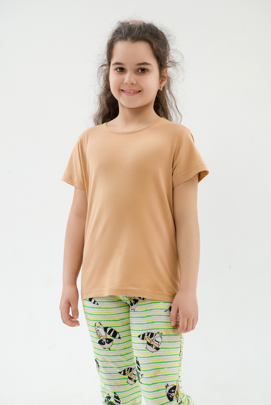 Футболка детская из кулирки охра