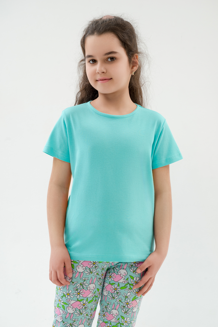 Футболка детская из кулирки ментол