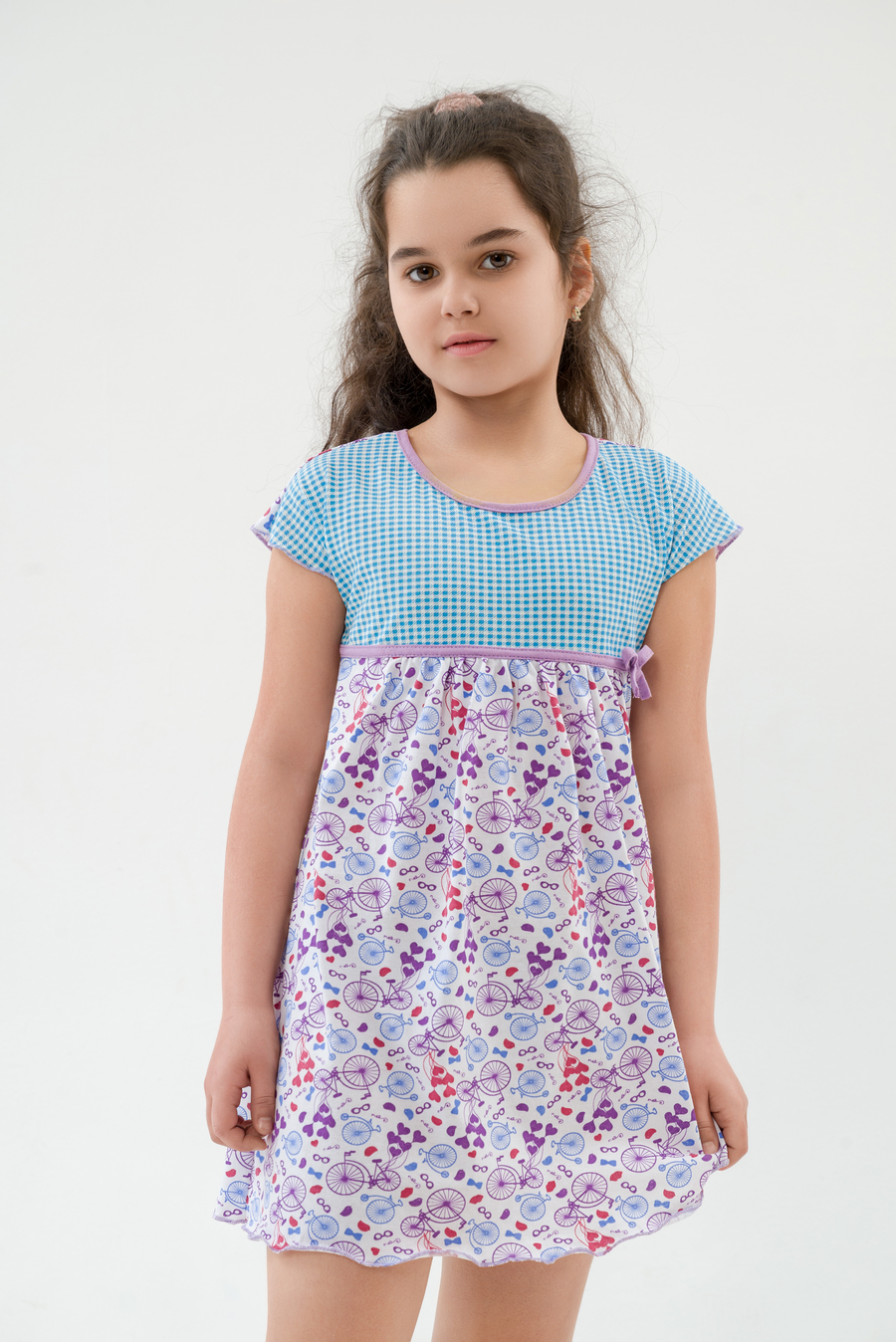 Ночная сорочка детская из кулирки Ярославна велосипед