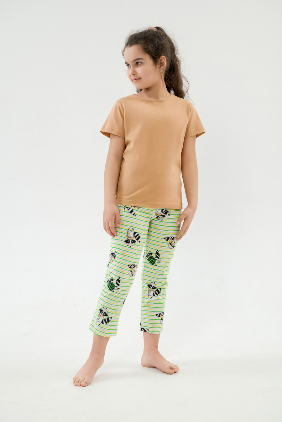 Брюки детские из кулирки енот