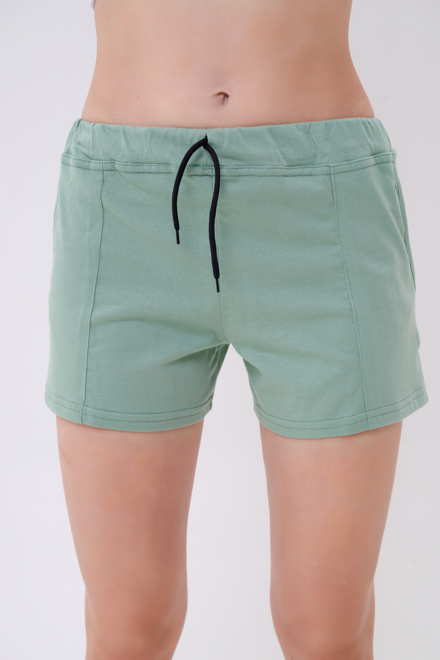 Шорты женские из кулирки Молодежные олива