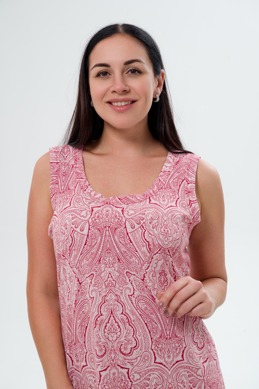 Ночная сорочка женская из кулирки Мария жаккард