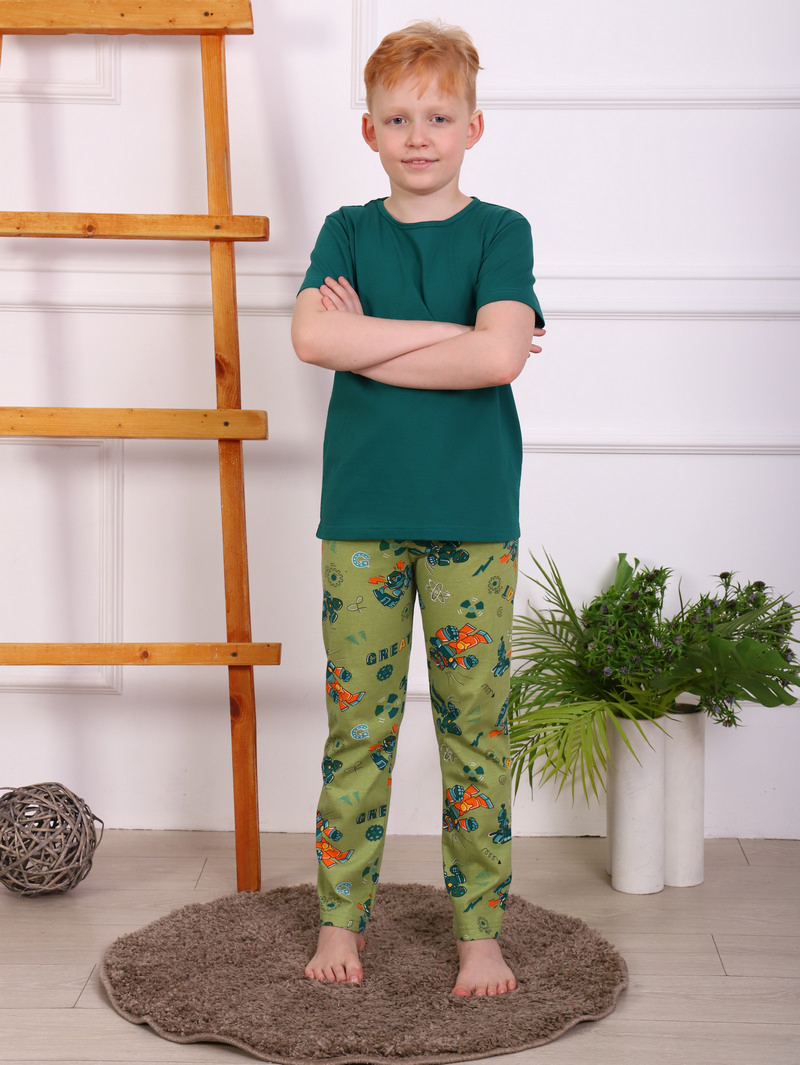 Брюки детские из кулирки роботы