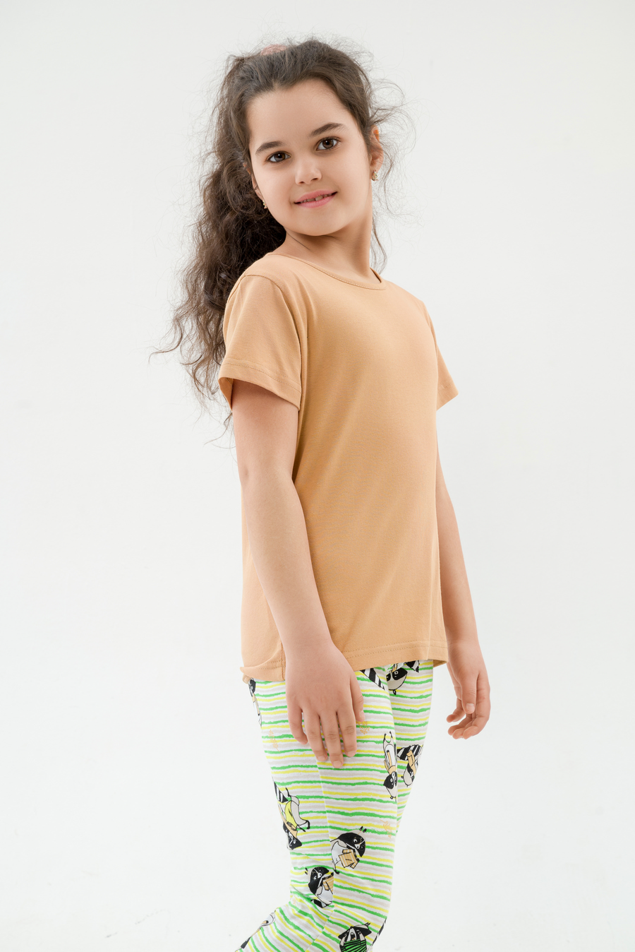 Футболка подростковая из кулирки охра