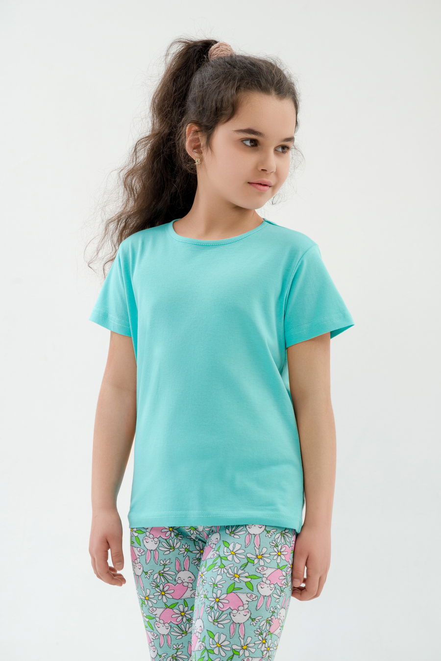 Футболка детская из кулирки ментол