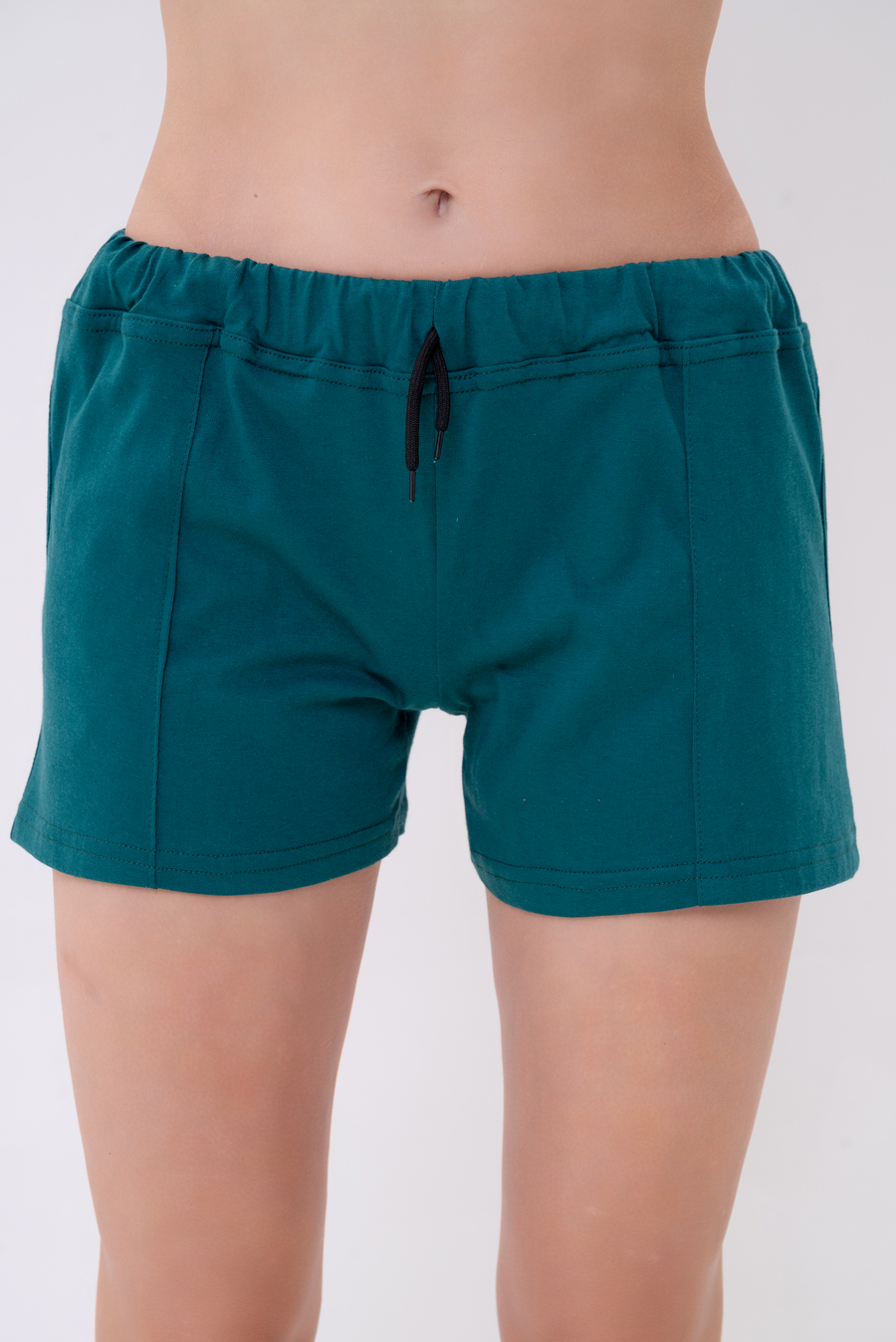 Шорты женские из кулирки Молодежные темно-зеленый