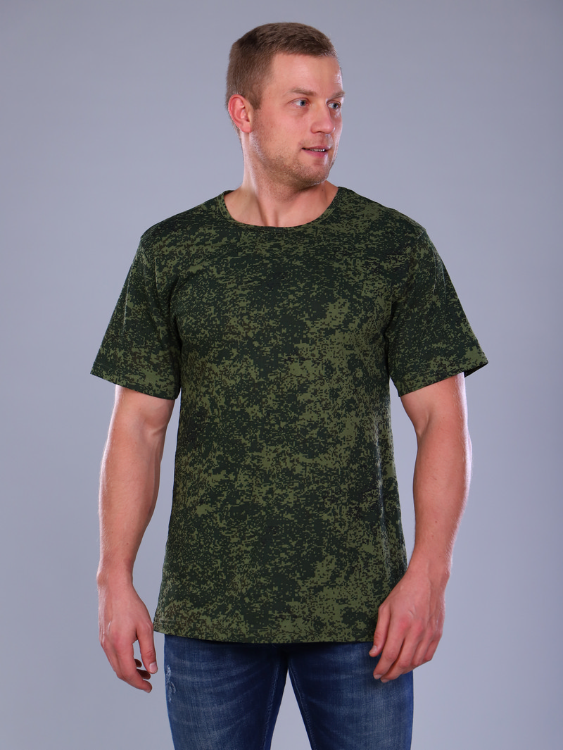 Футболка мужская из кулирки цифра зеленый