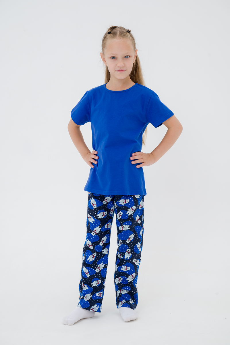 Футболка подростковая из кулирки василёк