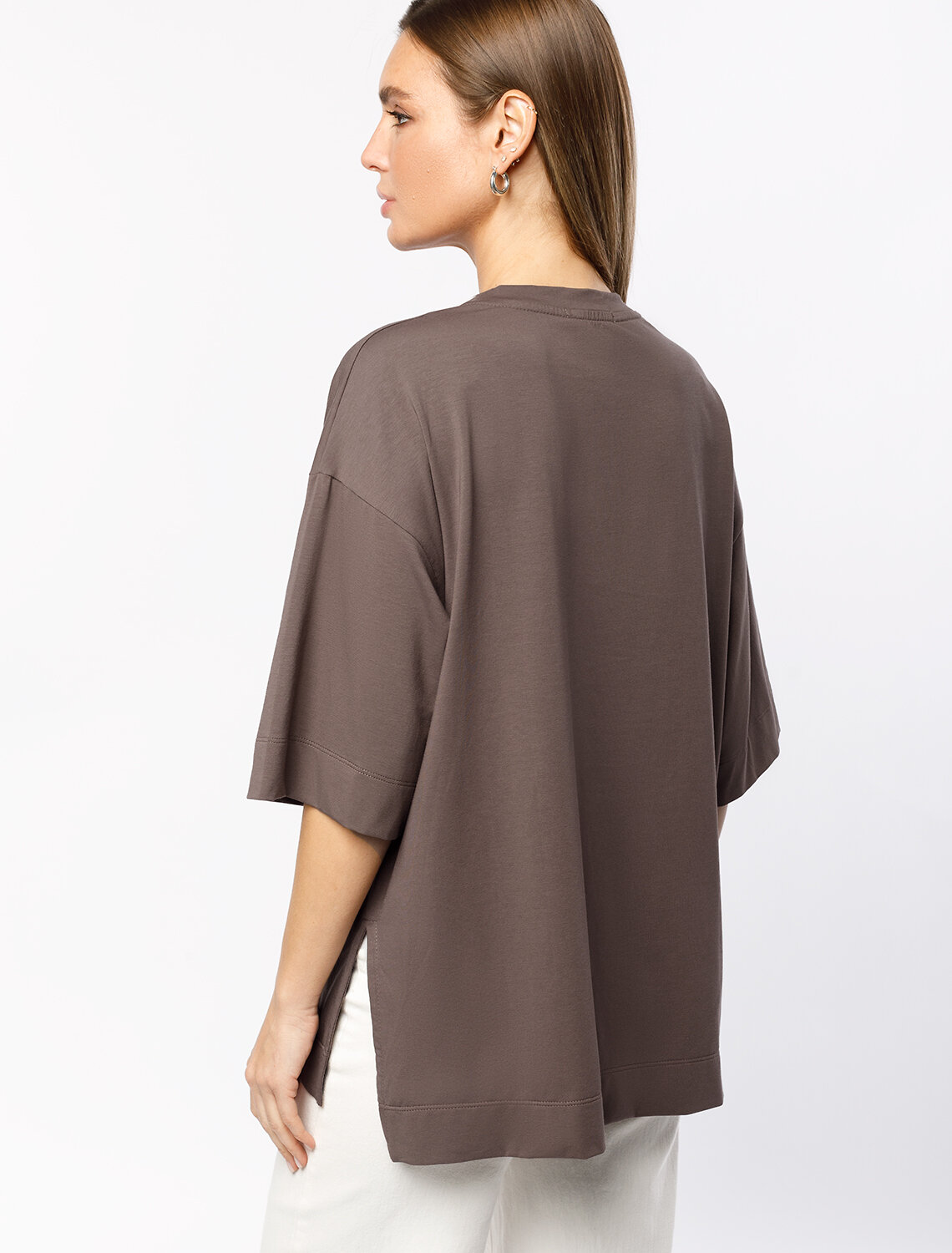 ст. цена1490руб.! VILATTE Футболка D49.082кофе_soul shine