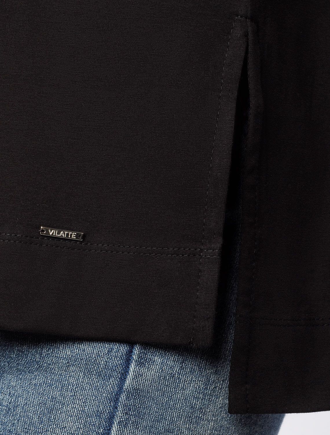 ст. цена1490руб.! VILATTE Футболка D49.082черный_vilatte