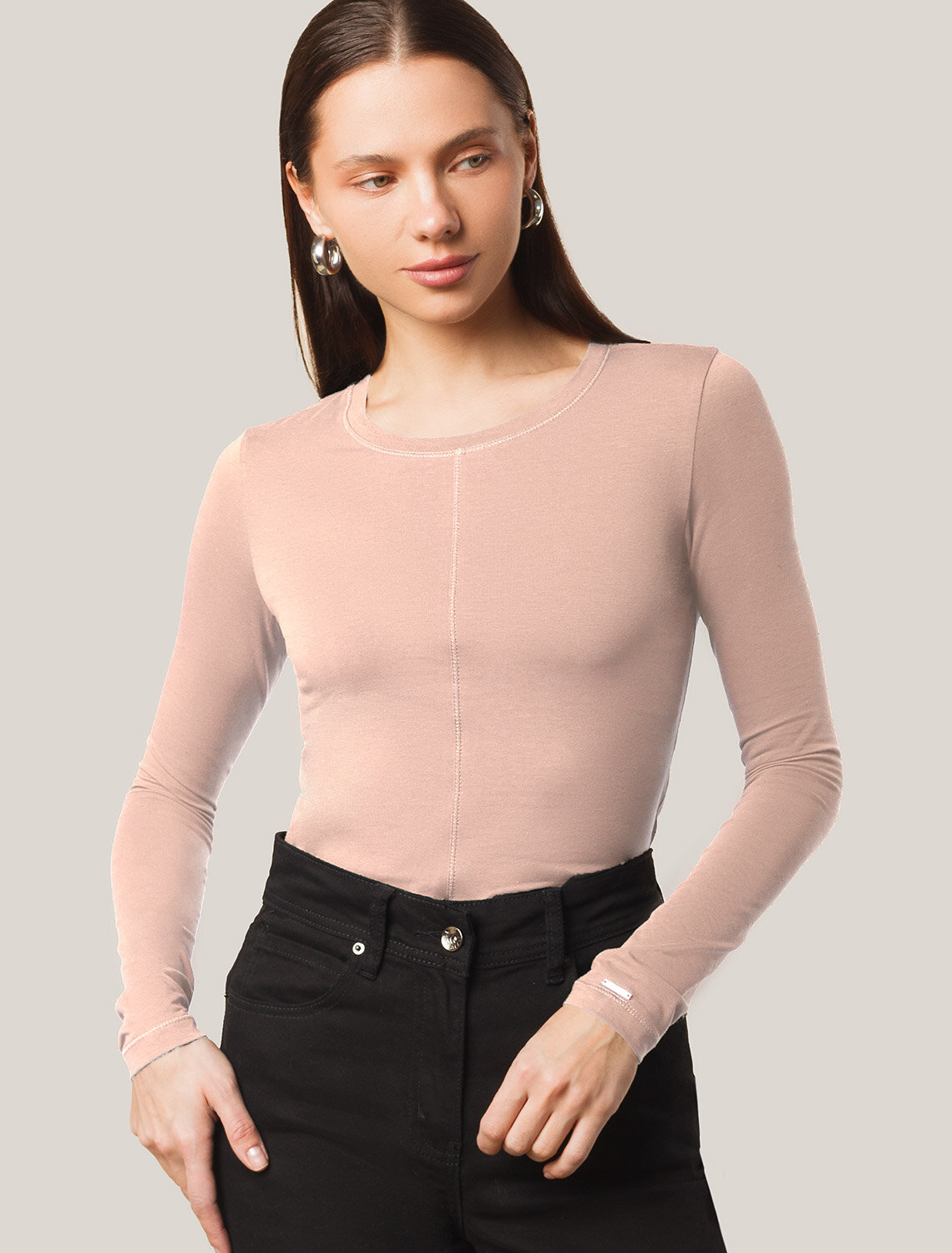 ст. цена1490руб.! VILATTE Джемпер D49.116пудра