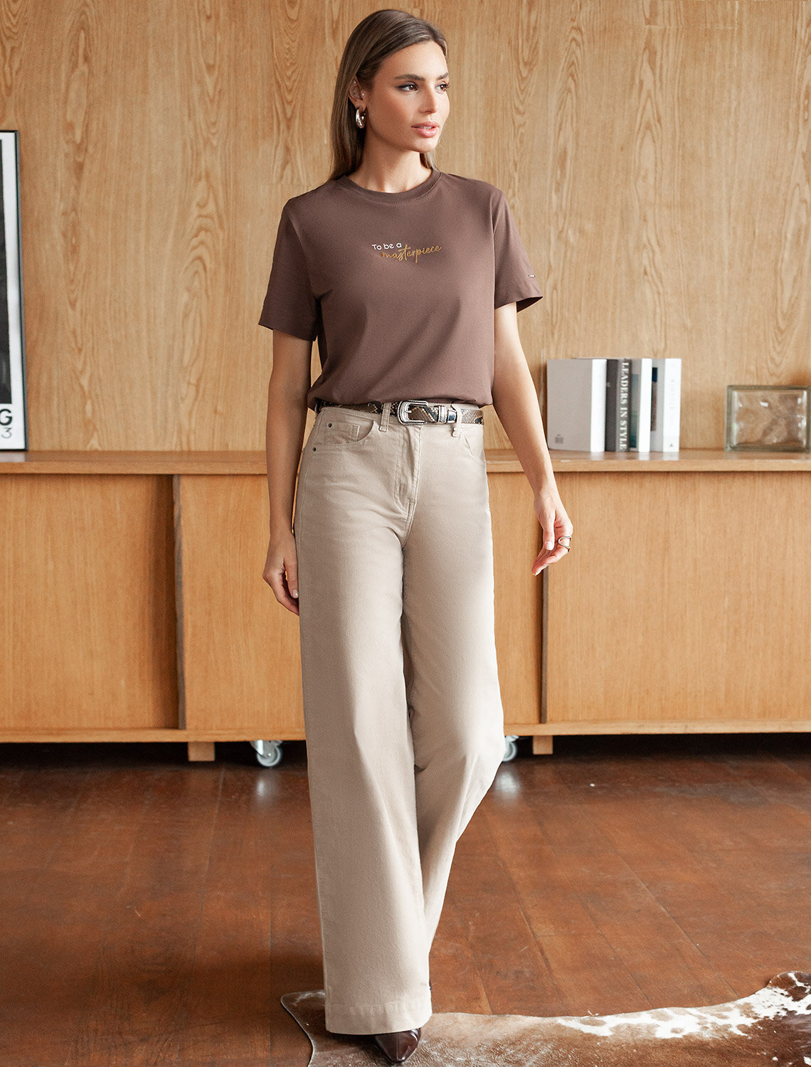 ст. цена1350руб.! VILATTE Футболка D49.110т. кофейный_masterpiece