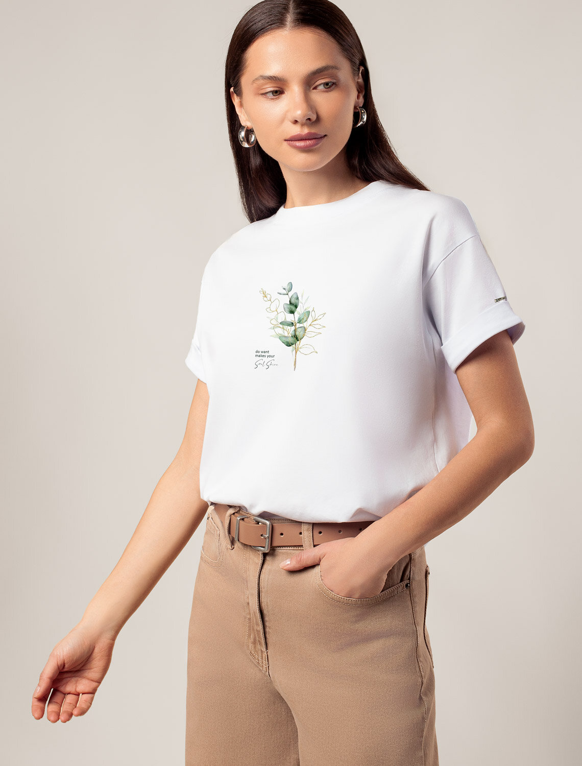 ст. цена1490руб.! VILATTE Футболка D49.117белый_soul shine