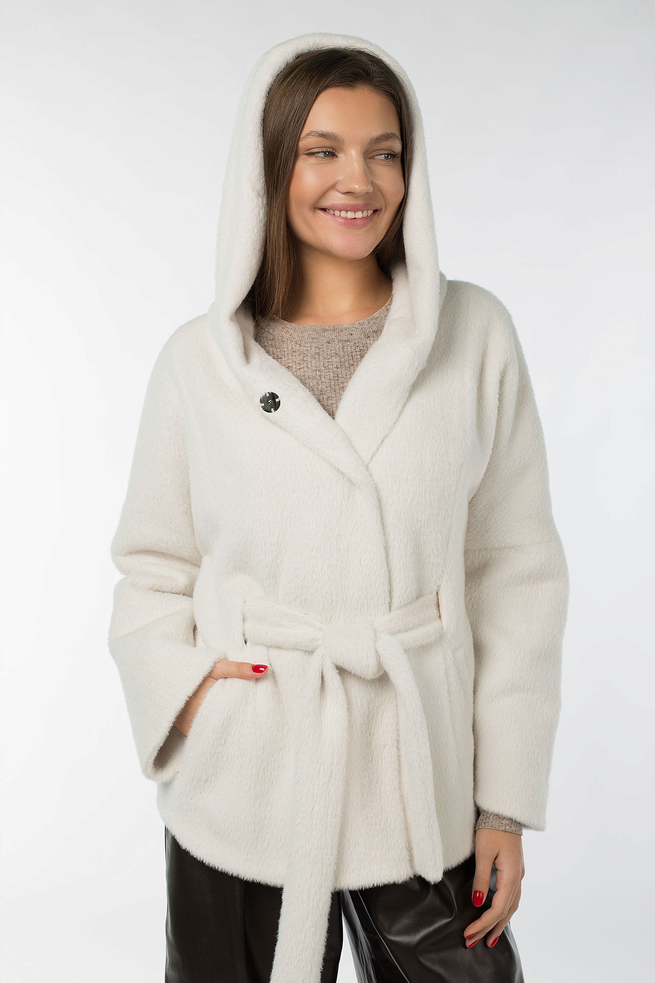 01-10776 Пальто женское демисезонное (пояс)