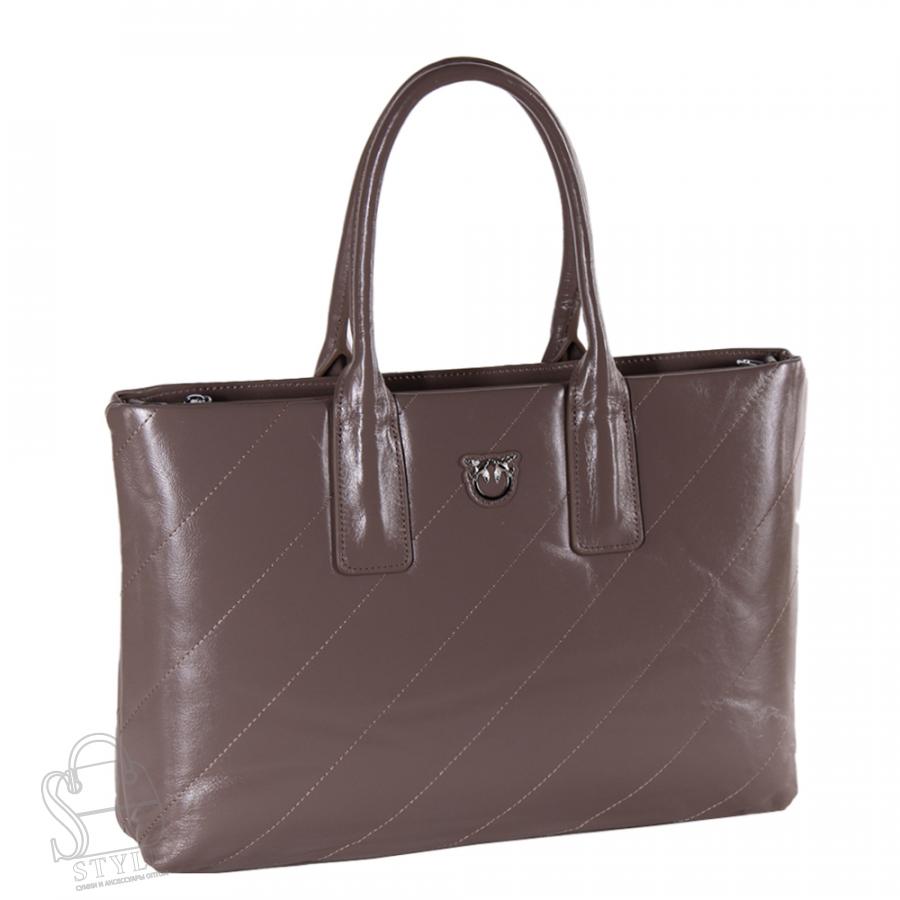 Сумка женская кожаная 1487Y d.gray Polina&Eiterou/50