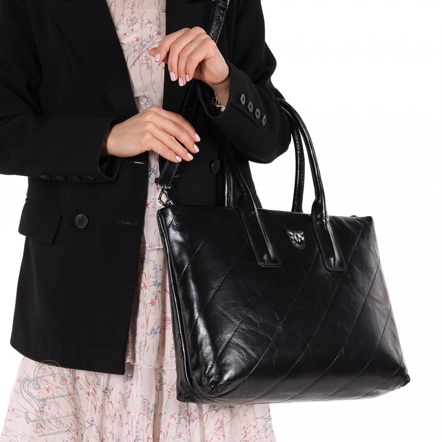 Сумка женская кожаная 1487Y black Polina&Eiterou/50