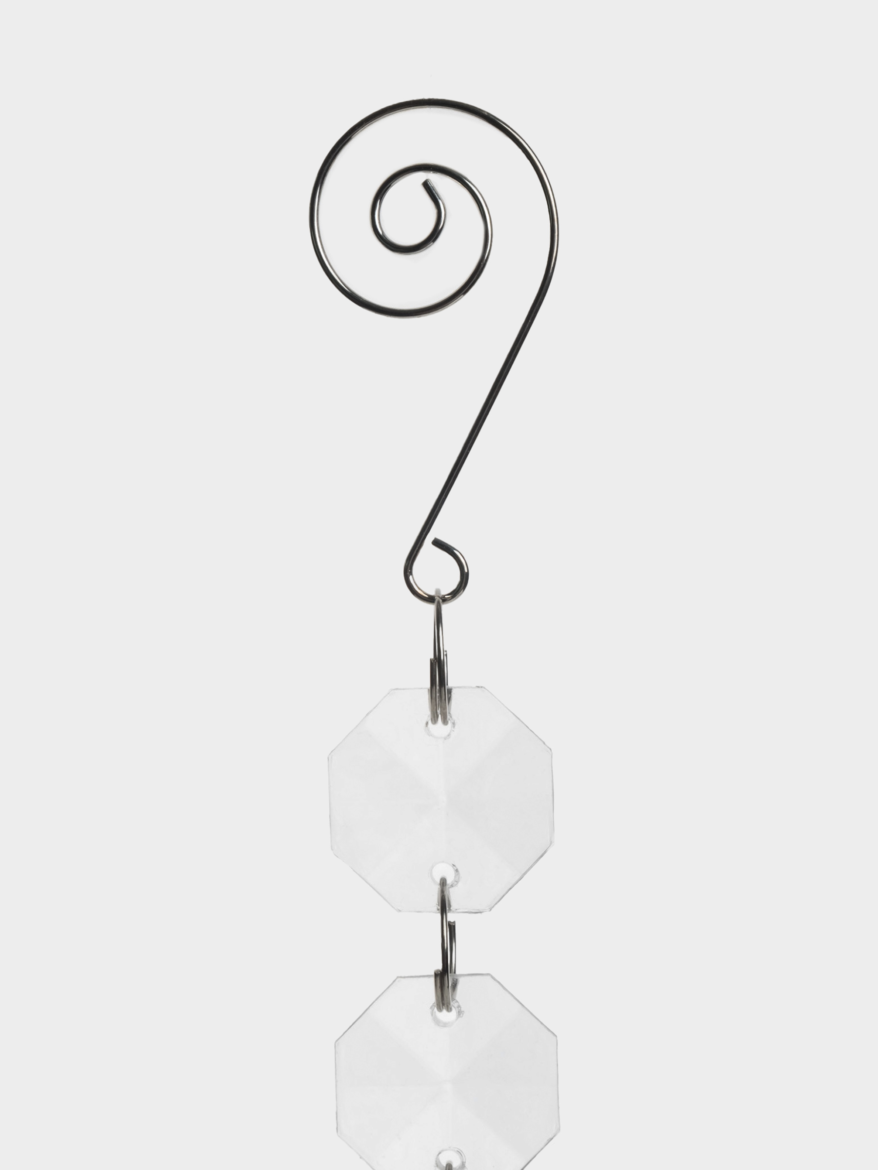 Украшение декоративное, 25 см, подвесное, акрил/металл, Снежинка с кристаллом, Event