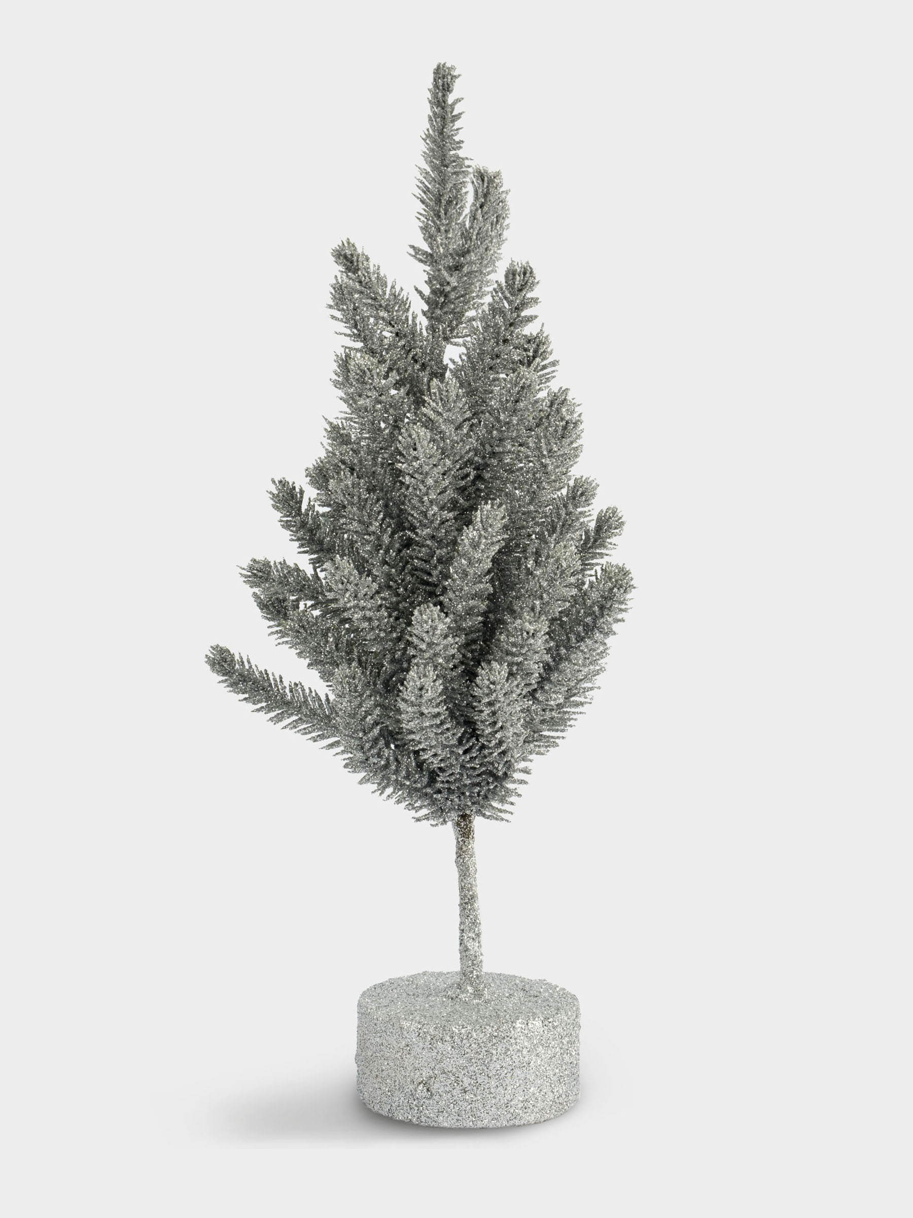 Ель искусственная, 30 см, полиэтилен, серебристая, New year