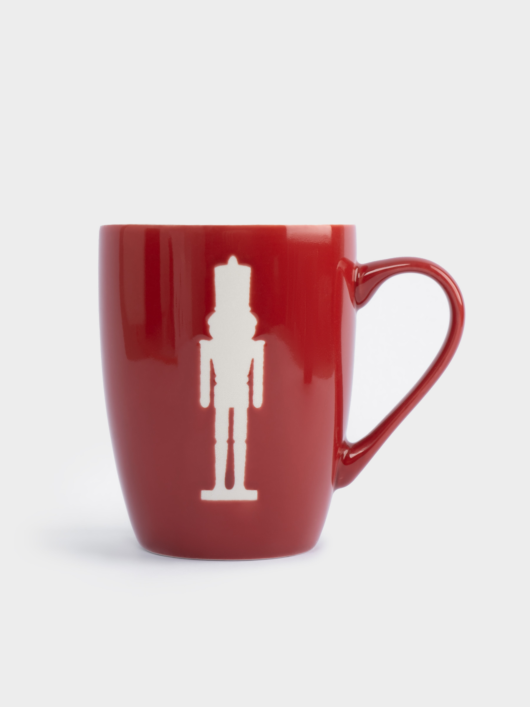 Кружка, 380 мл, 2 шт, фарфор N, зеленая/бордовая, Елка/Щелкунчик, New year