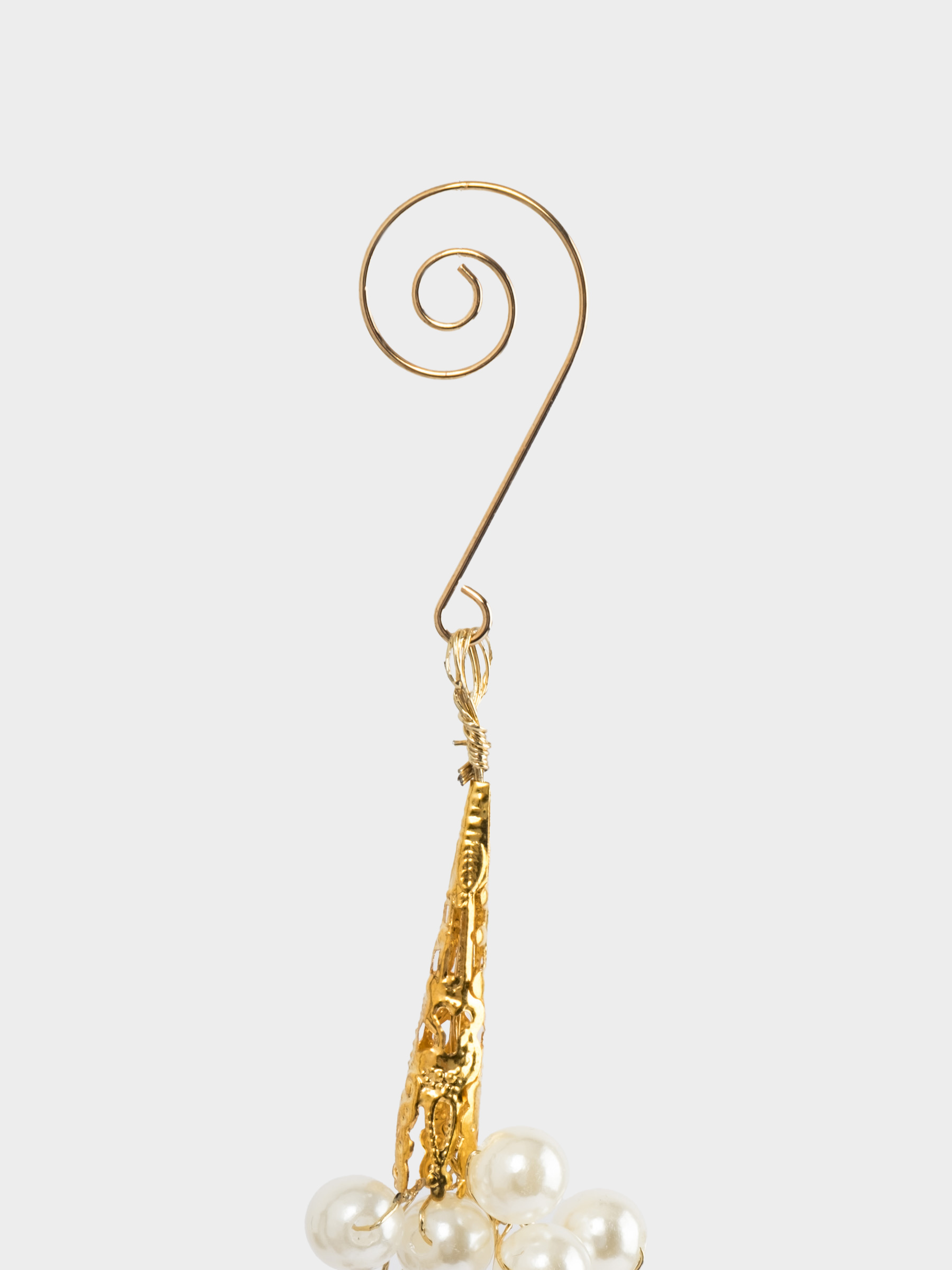 Украшение декоративное, 45 см, подвесное, акрил/металл, красно-белое, Жемчуг, New year