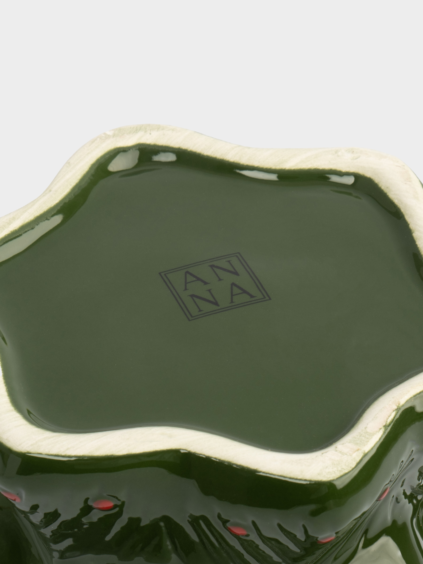 Кружка, 380 мл, керамика D, зелено-красная, Елка, Fir