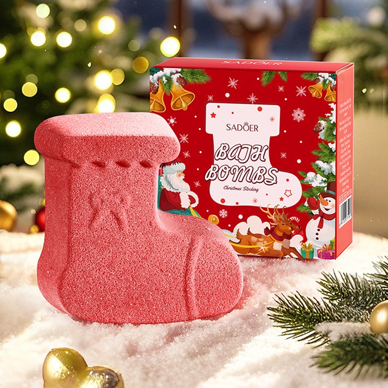 Бомбочка для ванны Новогодний НОСОЧЕК Sadoer, 100 гр.