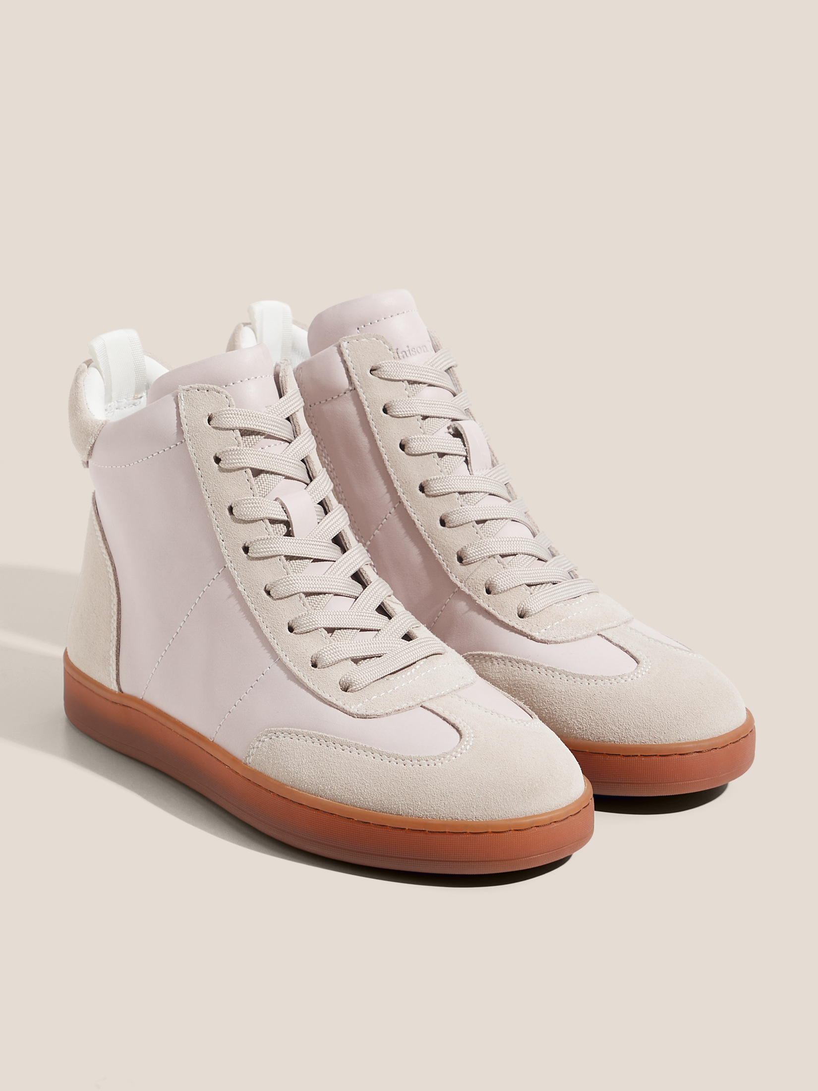 Женские высокие кеды MAISON DAVID 4705943, бледно-розовый