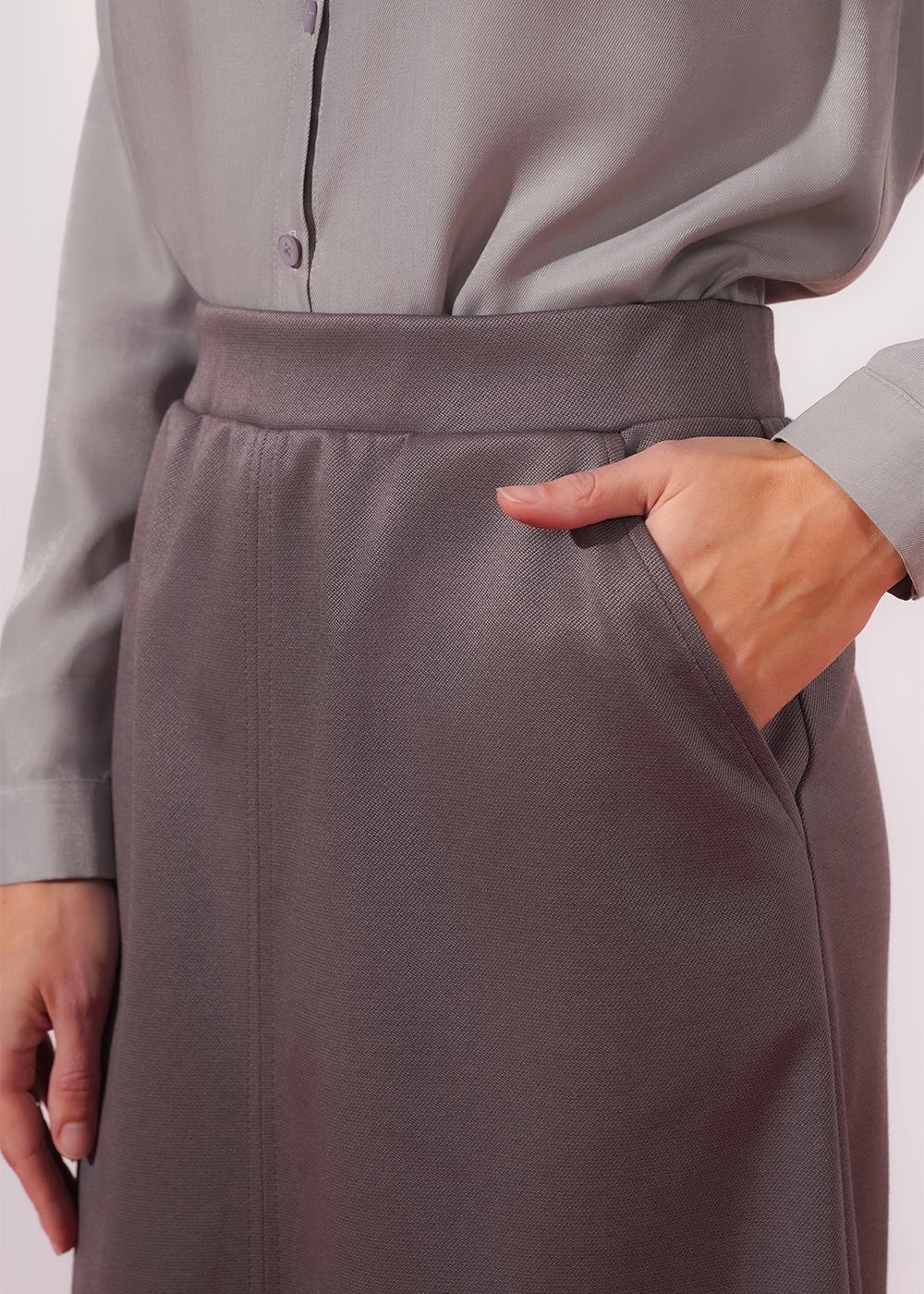 CLE 267100/196д Юбка женская 267100/196д кофейный/т.серый