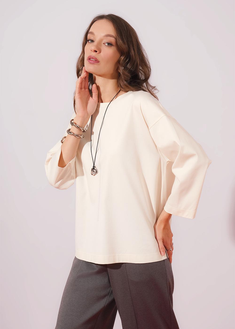 CLE 267081/196и_п Джемпер женский 267081/196и_п молочный