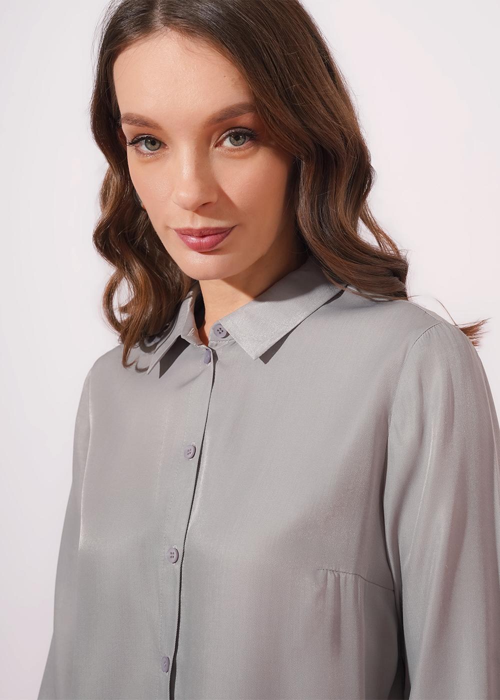 CLE 263260/196шп Блузка женская 263260/196шп Серый