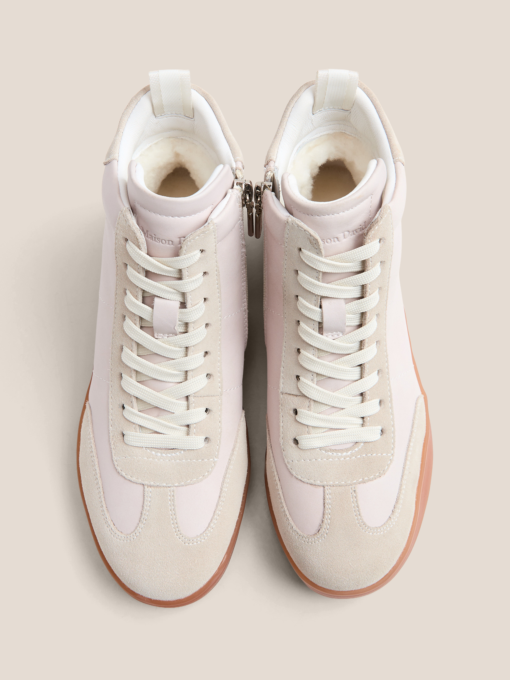 Женские высокие кеды MAISON DAVID 4705957, бледно-розовый