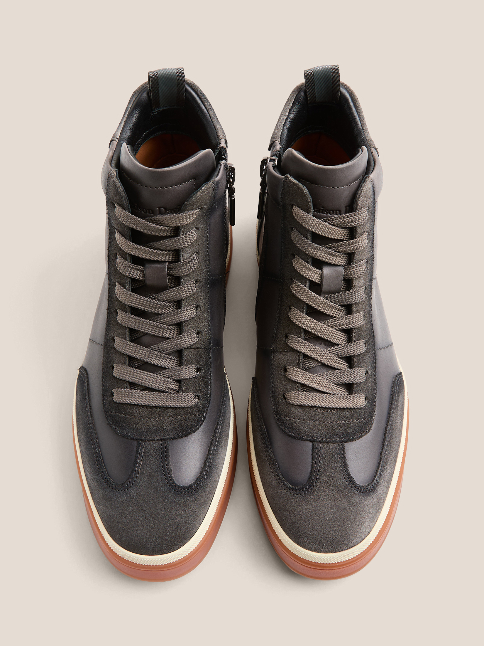 Женские высокие кеды MAISON DAVID 4706196, серо-коричневый