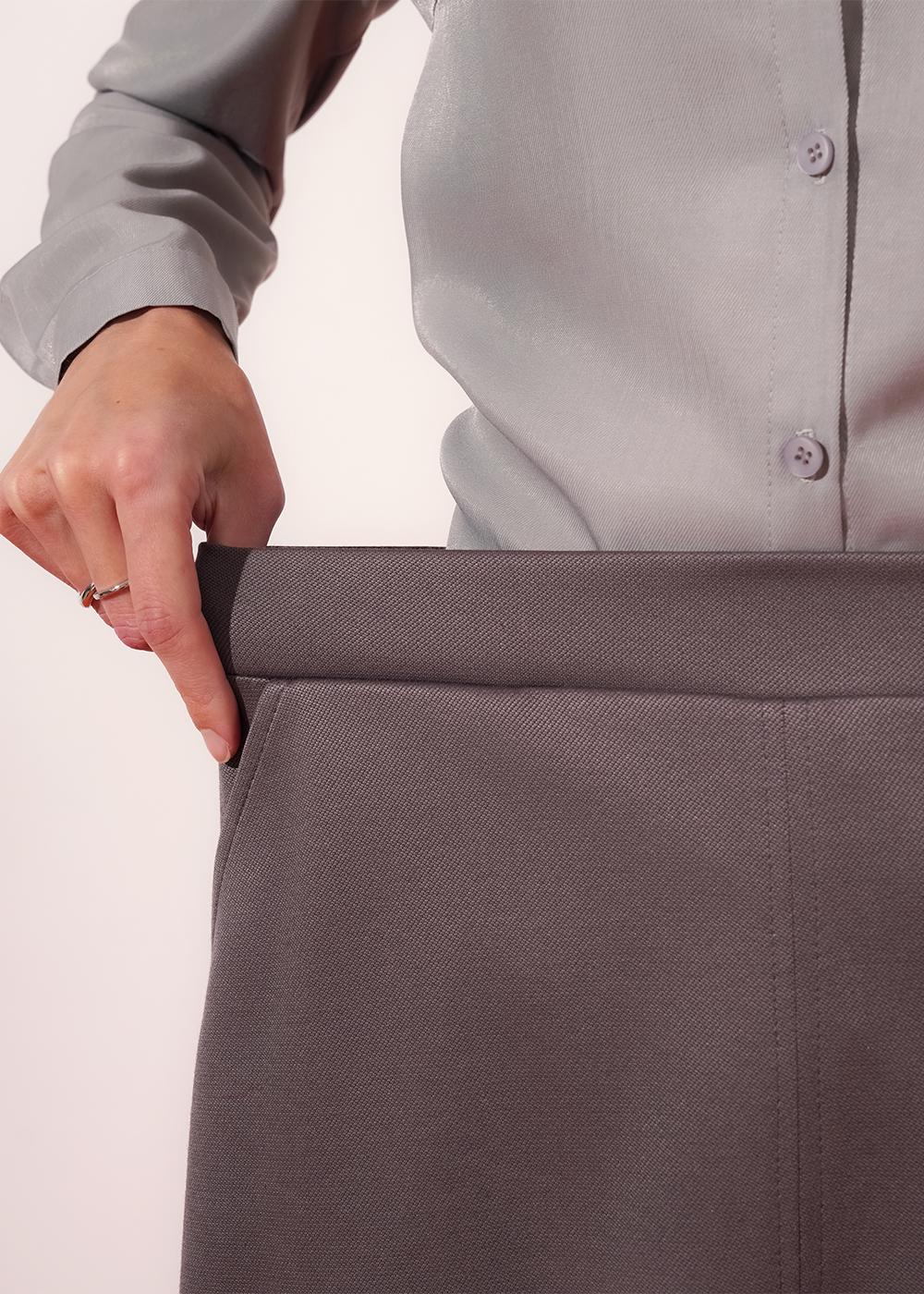 CLE 267100/196д Юбка женская 267100/196д кофейный/т.серый