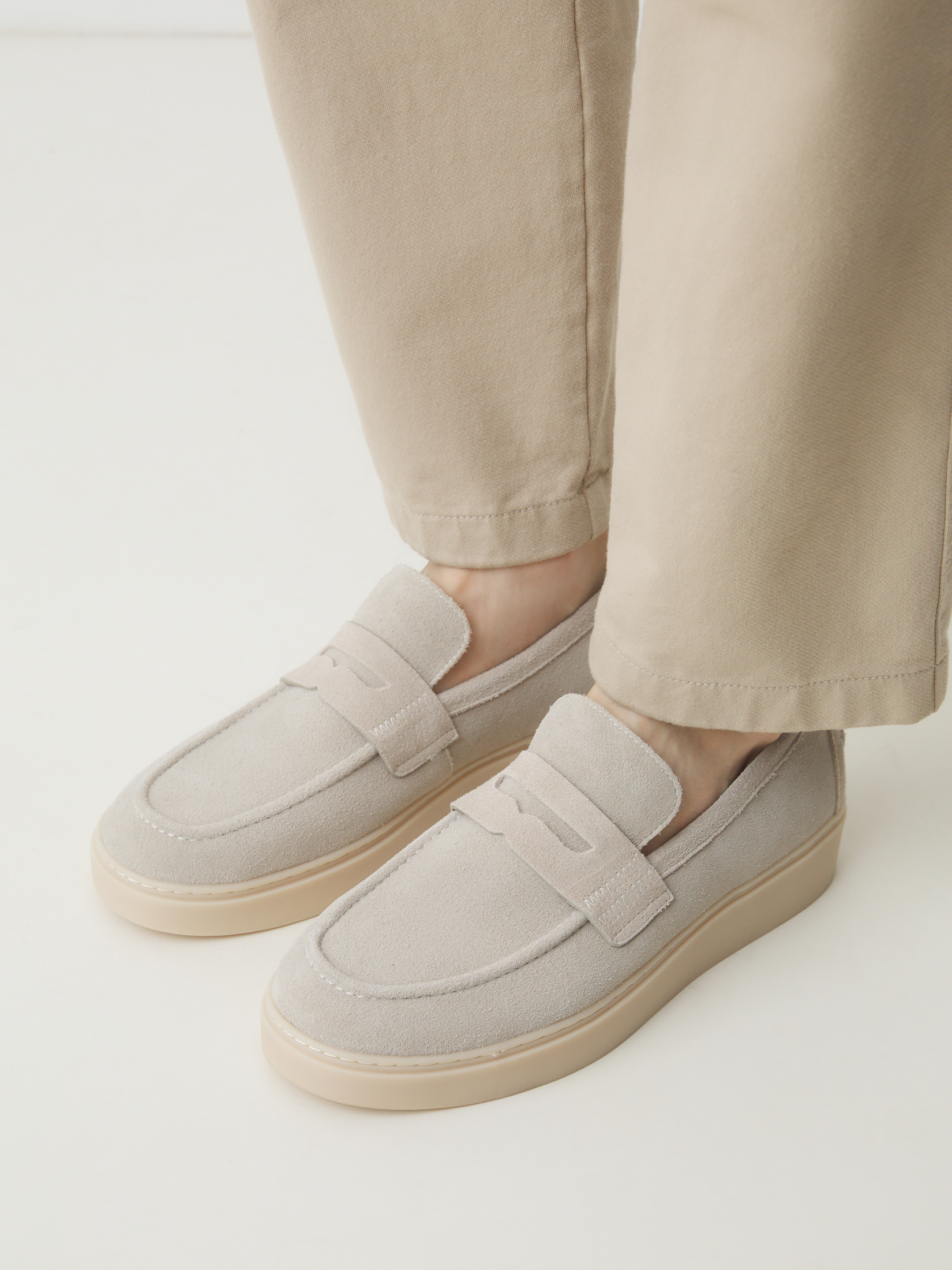 Мужские лоферы TENDANCE 4554840, пыльно-бежевый