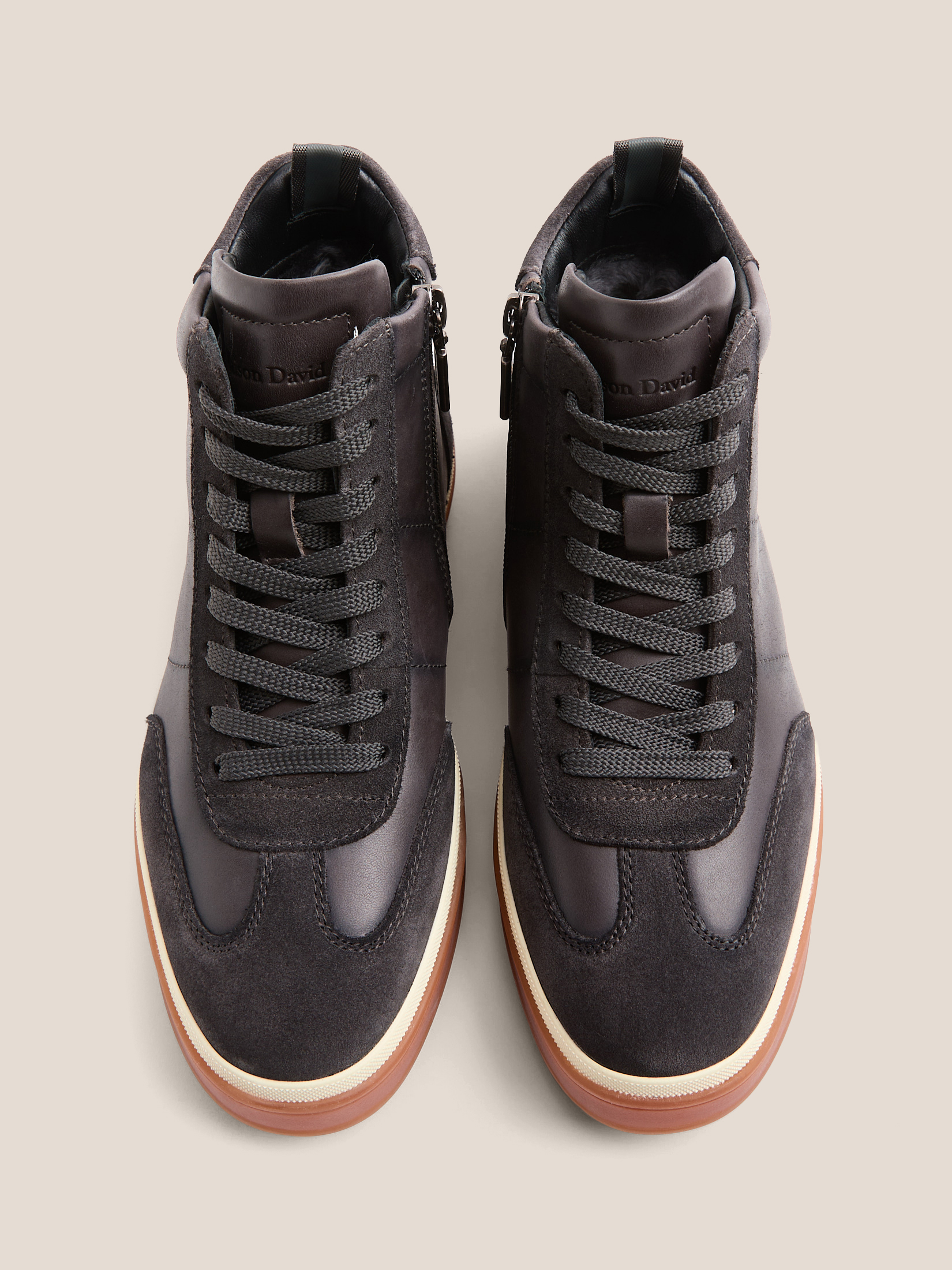 Женские высокие кеды MAISON DAVID 4706154, коричнево-серый