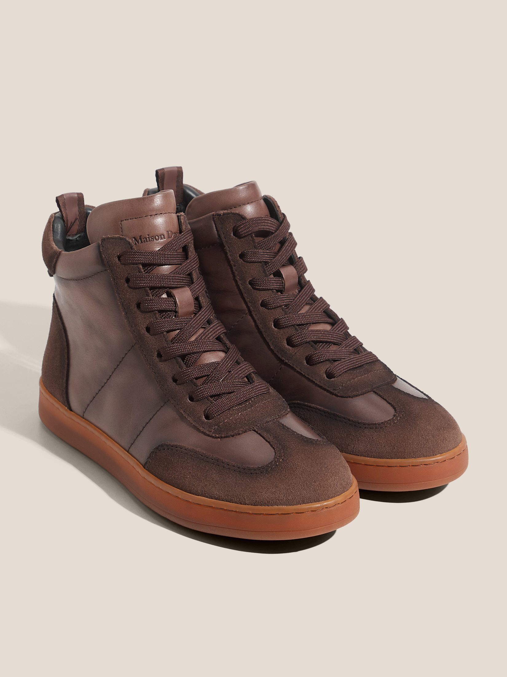 Женские высокие кеды MAISON DAVID 4705971, бежево-коричневый