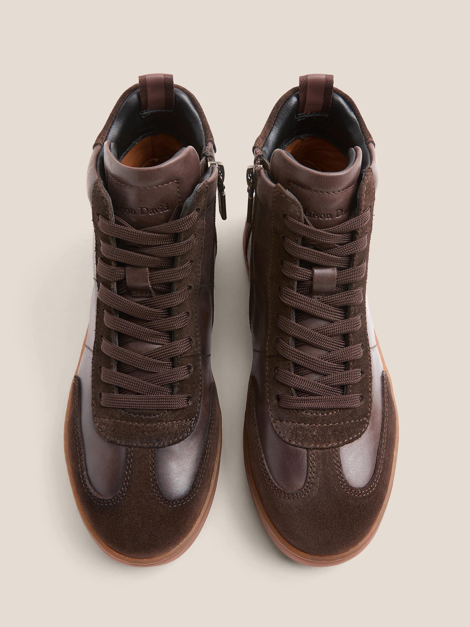 Женские высокие кеды MAISON DAVID 4705747, темно-коричневый