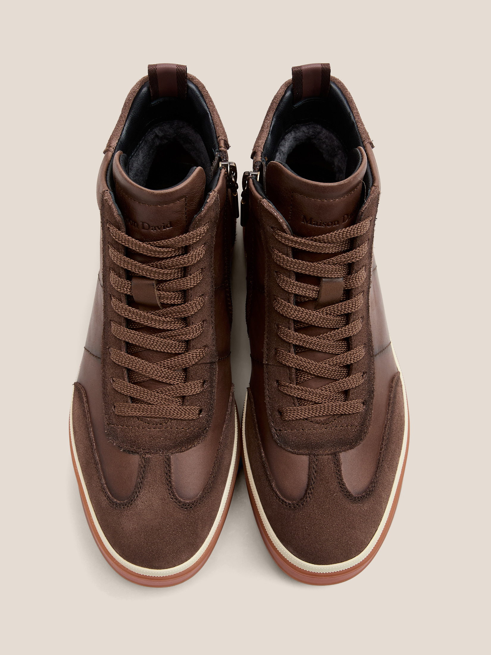 Женские высокие кеды MAISON DAVID 4706266, пыльно-коричневый
