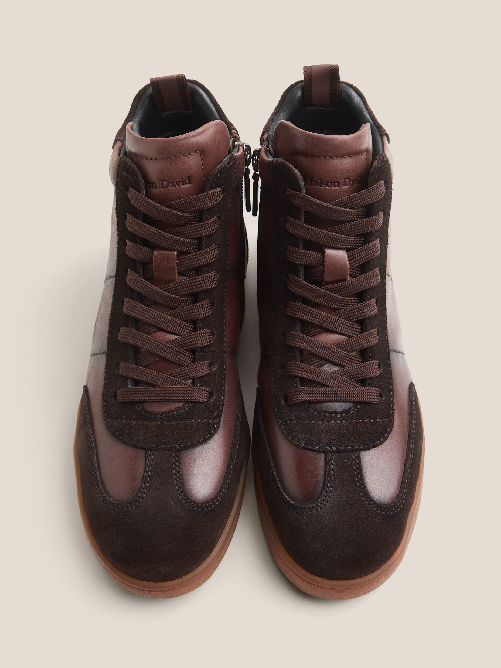 Женские высокие кеды MAISON DAVID 4705789, серовато-коричневый