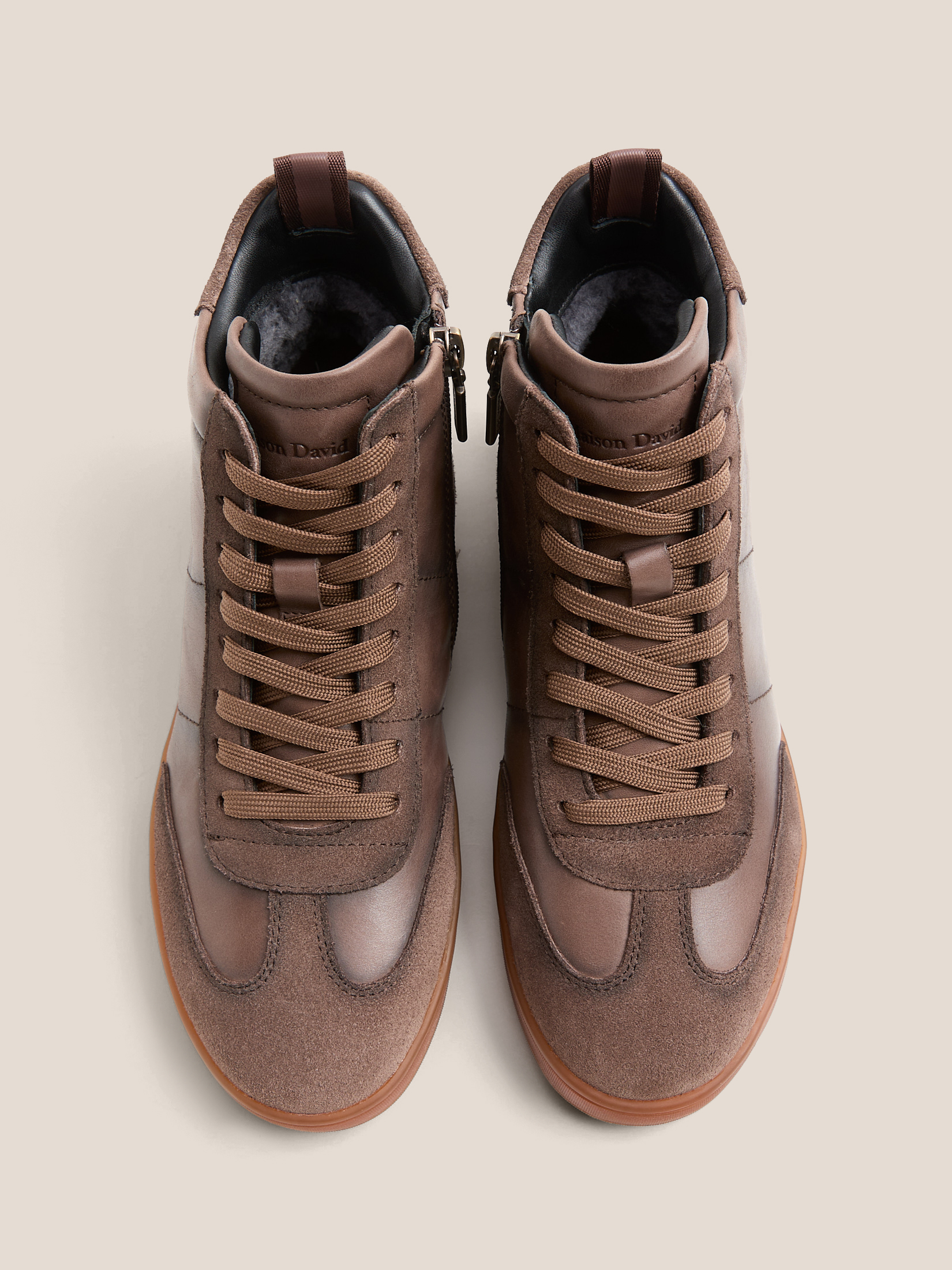 Женские высокие кеды MAISON DAVID 4705985, бежево-коричневый