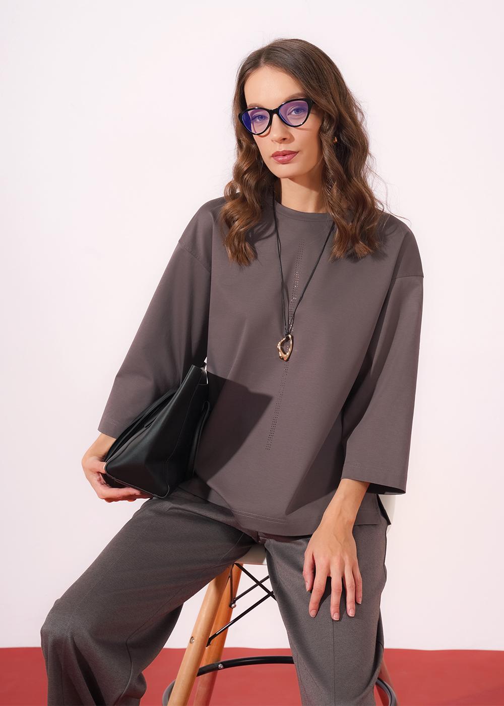 CLE 267081/196и_п Джемпер женский 267081/196и_п кофейный