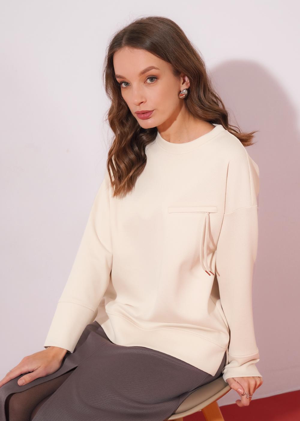 CLE 267098/196д Джемпер женский 267098/196д молочный