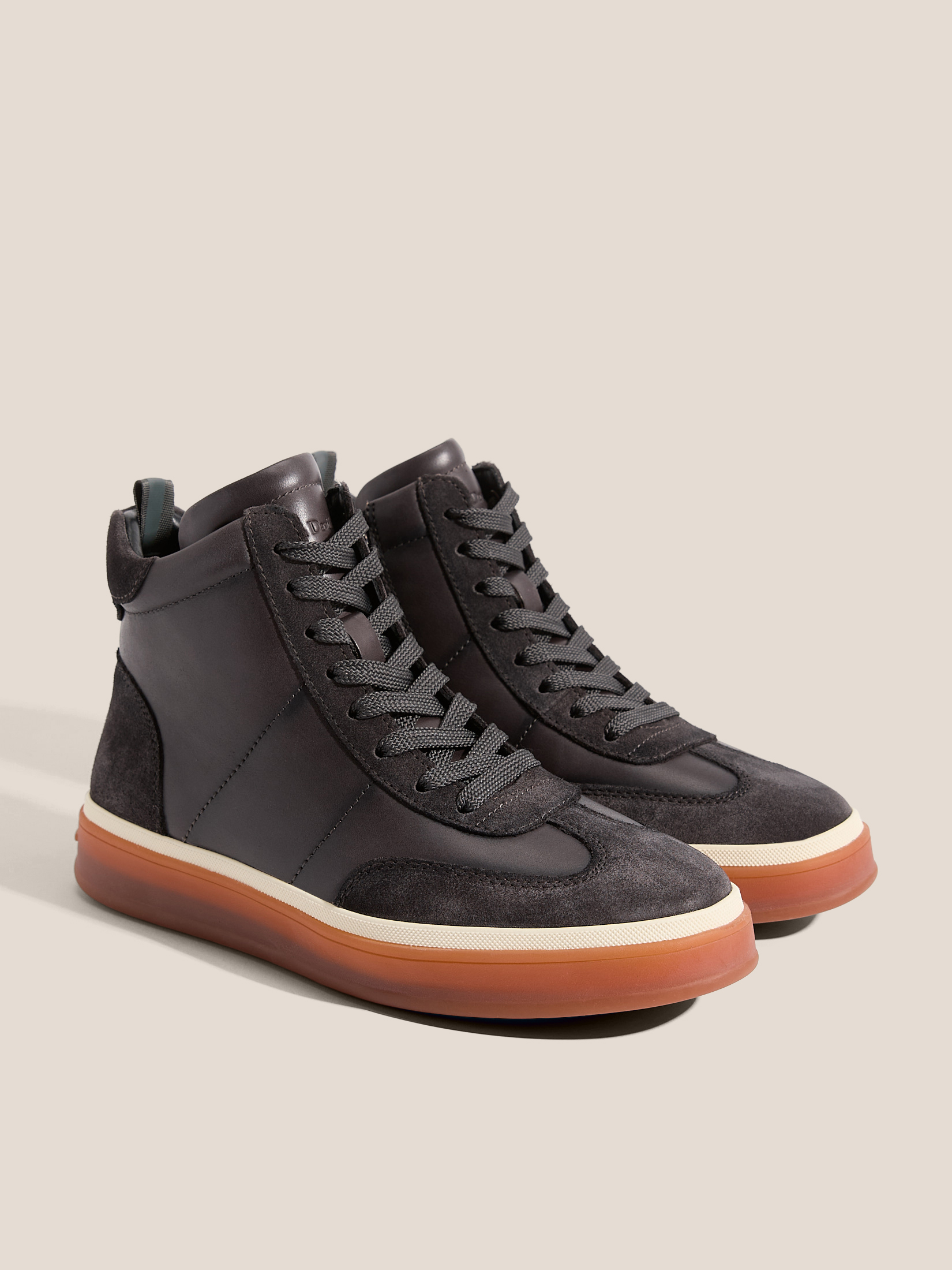 Женские высокие кеды MAISON DAVID 4706154, коричнево-серый