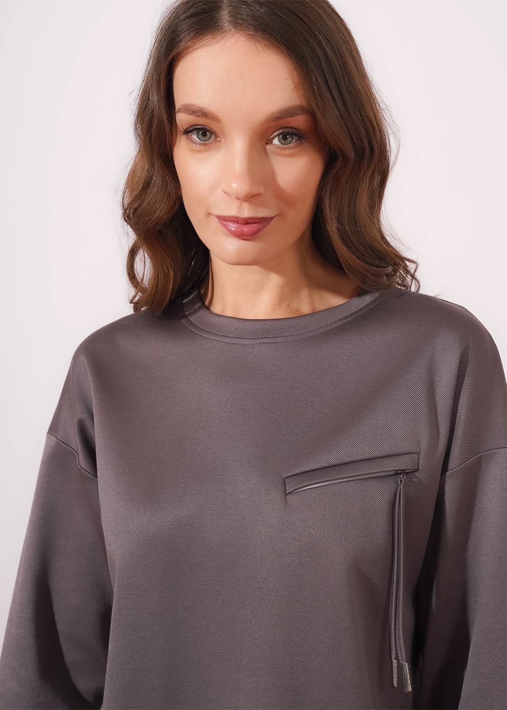 CLE 267098/196д Джемпер женский 267098/196д кофейный/т.серый