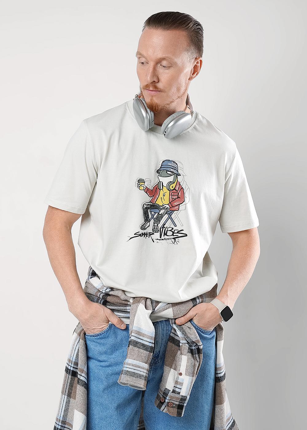 CLE 562650/06кд_п Футболка мужская 562650/06кд_п св.бежевый