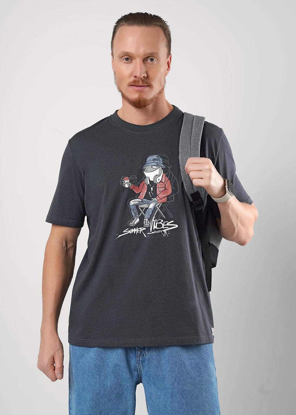 CLE 562650/06кд_п Футболка мужская 562650/06кд_п т.серый